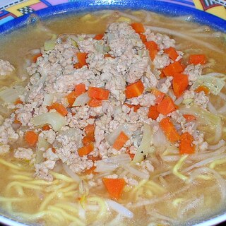 もやしとひき肉のラーメン♪